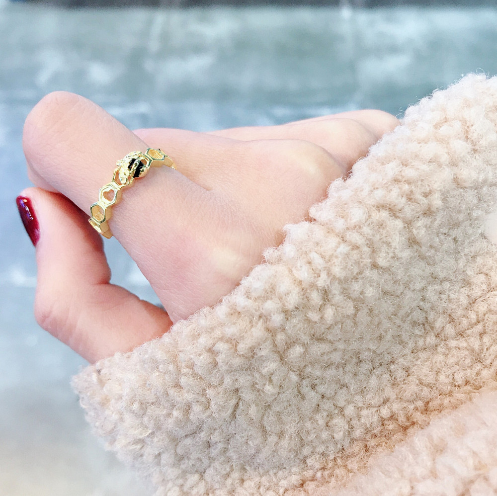 Срібна каблучка   "Бджола і соти" 167116EN16 MasterSem Київ - фото 4