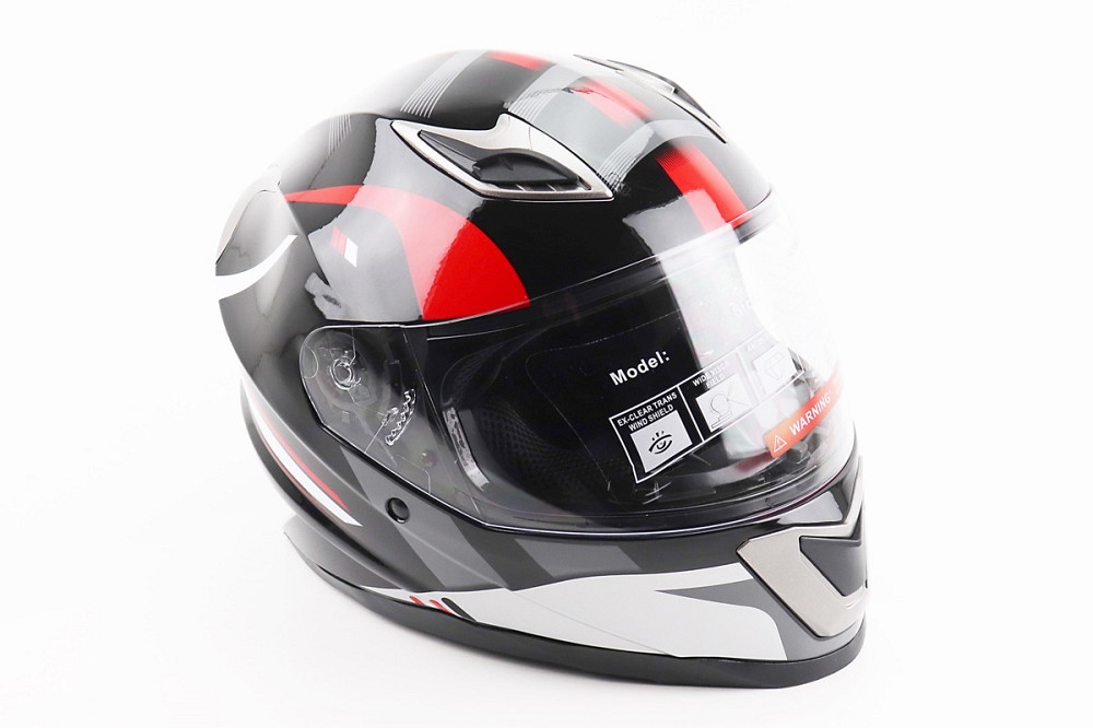 Шолом інтеграл, закритий BLD-M62 М (57-58см), ЧОРНИЙ/БІЛО-ЧЕРВОНИЙ Киев - изображение 1