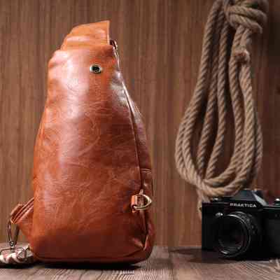 Сумка Vintage Жіноча слінг через плече з екошкіри Руда (22751) Вінниця