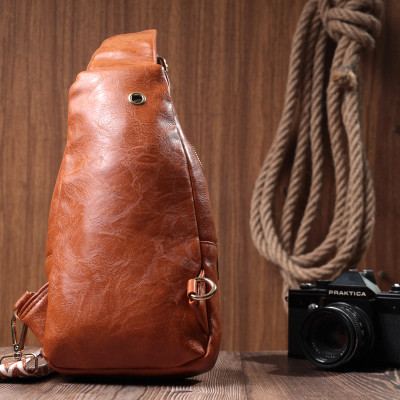 Сумка Vintage Женская слинг через плечо из экокожи Рыжая (22751) Винница - изображение 4