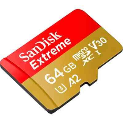 Карта пам'яті SanDisk 64GB microSD class 10 UHS-I Extreme For Action Cams and Dro (SDSQXAH-064G-GN6AA) Вінниця