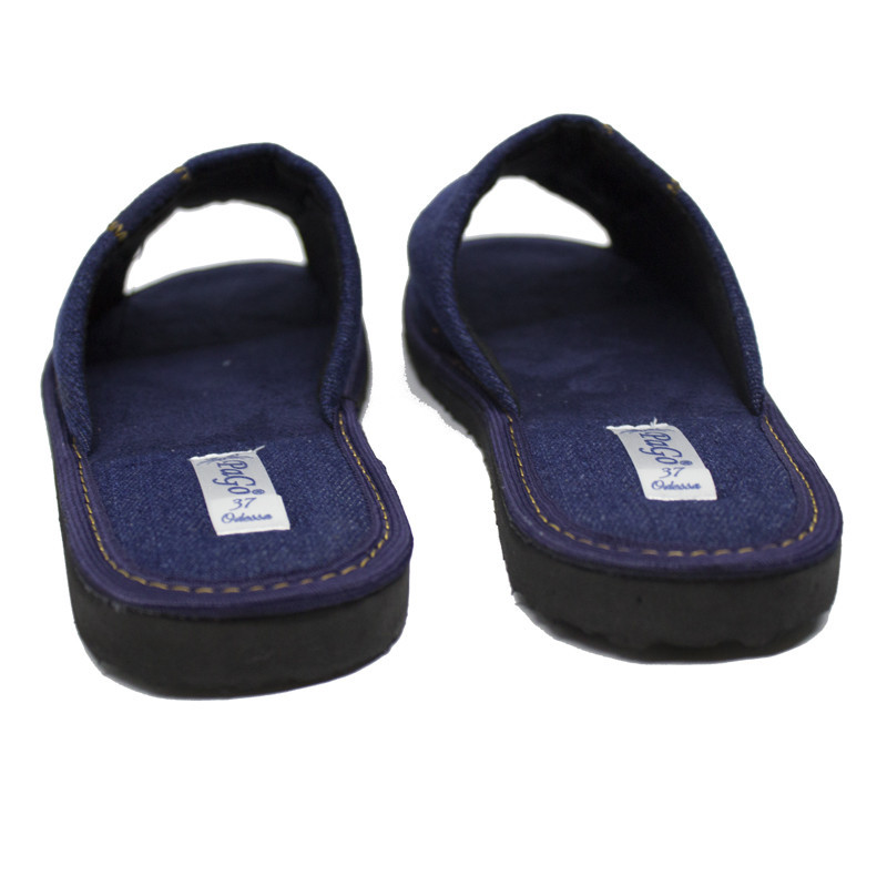 Тапочки подростковые открытые подросток домашние Фэшн Синие Одесса - изображение 10