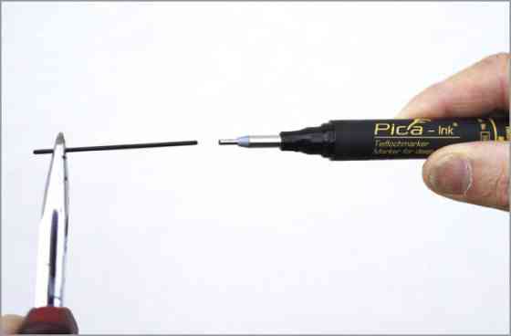 Маркер фірмовий з довгим носиком Pica-Ink Deep Hole Marker, 150/41 синій Одеса