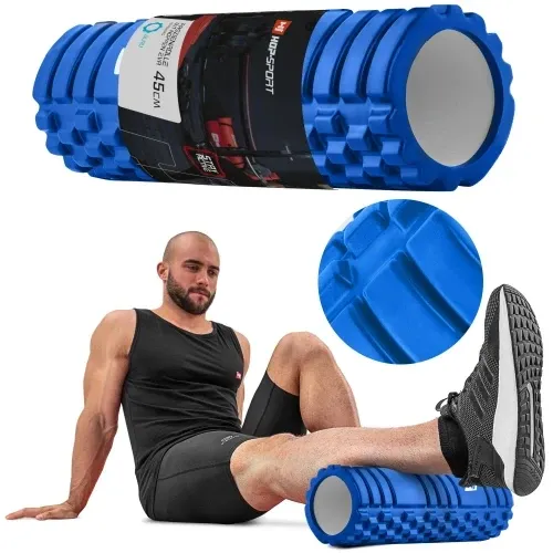 Роллер для кросфіту та йоги EVA 45*14 см Hop-Sport синій Київ - фото 5