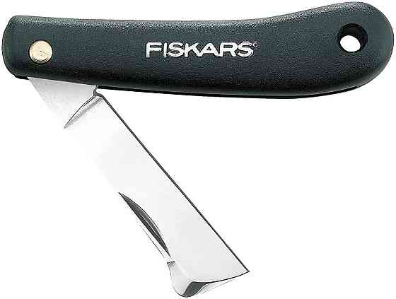 Складаний Ніж для щеплення рослин Fiskars "K60" (1001625/125900) Нержавіюча сталь Нововолинськ