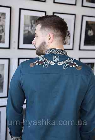 Чоловіча лляна вишиванка Міць Кривой Рог