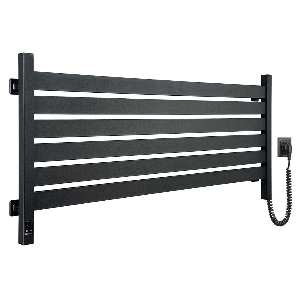 Електрична сушарка для рушників NAVIN Largo 1100х500 Sensor з Wi-Fi, широкий правосторонній, чорний муар Київ - фото 1