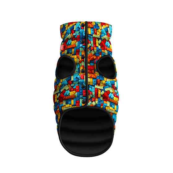 Курточка для собак WAUDOG Clothes малюнок "Блоки", M50, В 76-79 см, С 55-61 см Київ