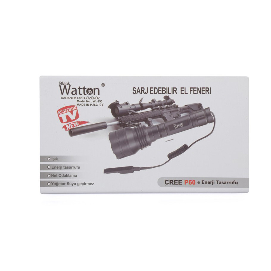 Охотничий светодиодный аккумуляторный фонарик для винтовки с фильтрами WATTON WT-150 3000 Лм, фонарь для охоты Каменец-Подольский - изображение 8