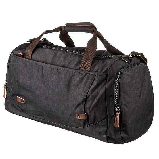 Дорожная сумка текстильная Vintage 20136 Черная Киев
