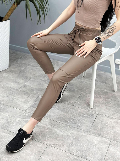 Демісезонні штани з екошкіри "Richy" (тонкі) оптом | Норма Київ - фото 2