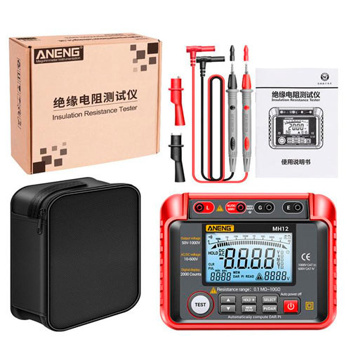 Тестер изоляции сопротивления до 10ГОм, DAR PI, мегаомметр ANENG MH12 Винница - изображение 4