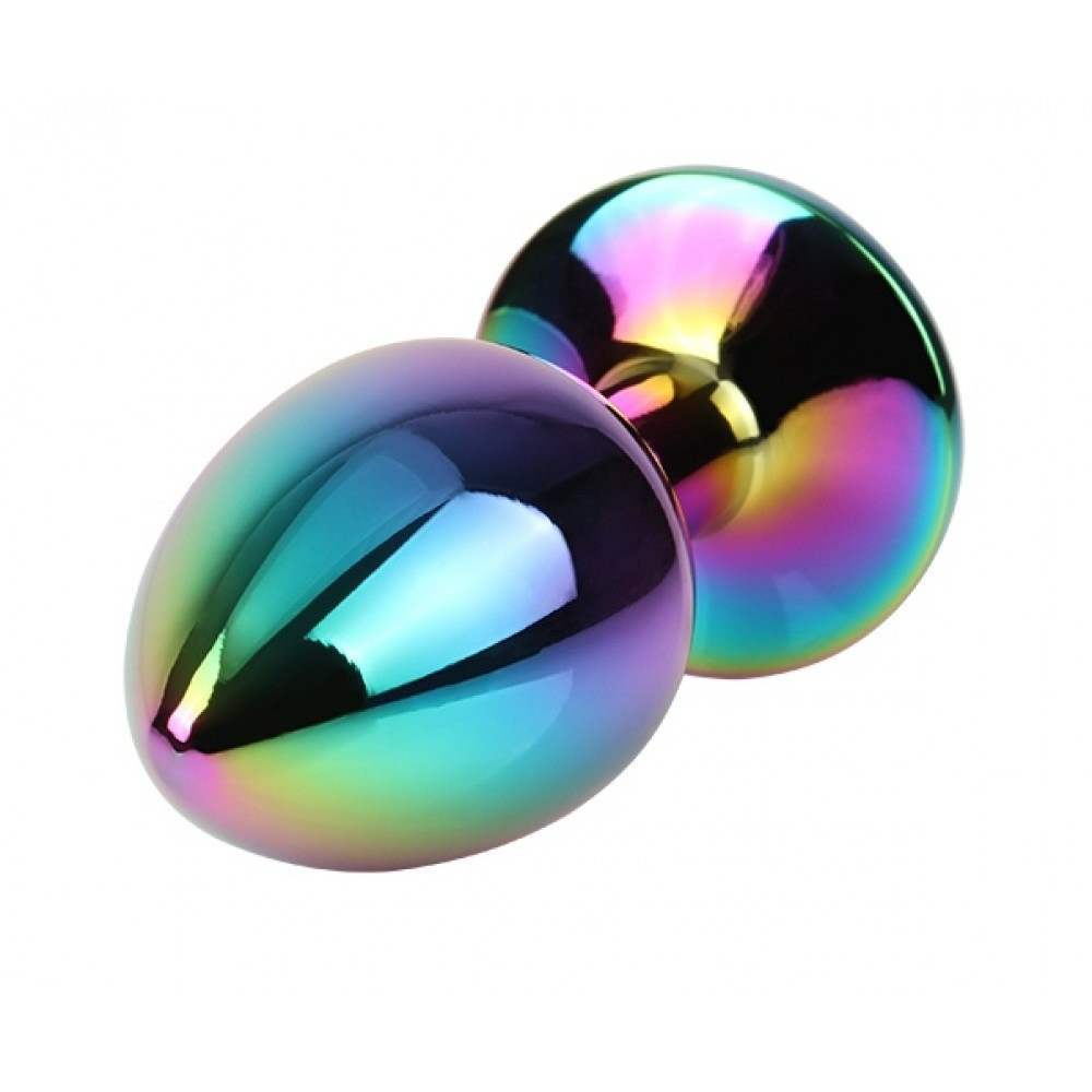 Анальна пробка із кристалом Chisa Matrix Mont Rainbow Gem, металева, різнокольорова, 7 х 2.7 см Sex Aura Київ - фото 3