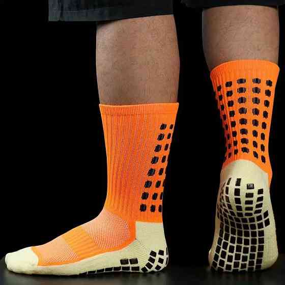Шкарпетки футбольні, тренувальні, ігрові, спортивні з антиковзаючим покриттям, розмір S, помаранчеві Кам'янець-Подільський
