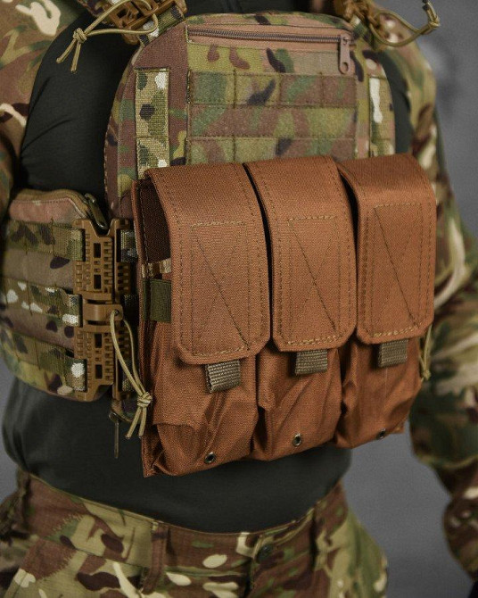 Підсумок UMA на три магазини АК по одній у кишені кордура 1000 den кайот ВТ6775 Одеса - фото 1