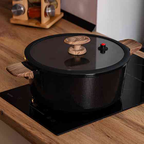 MGC Алюмінієва каструля з керамічним покриттям антипригарним 4.7 л Ø 24 см чорний MGC HP-4-453B Коломыя