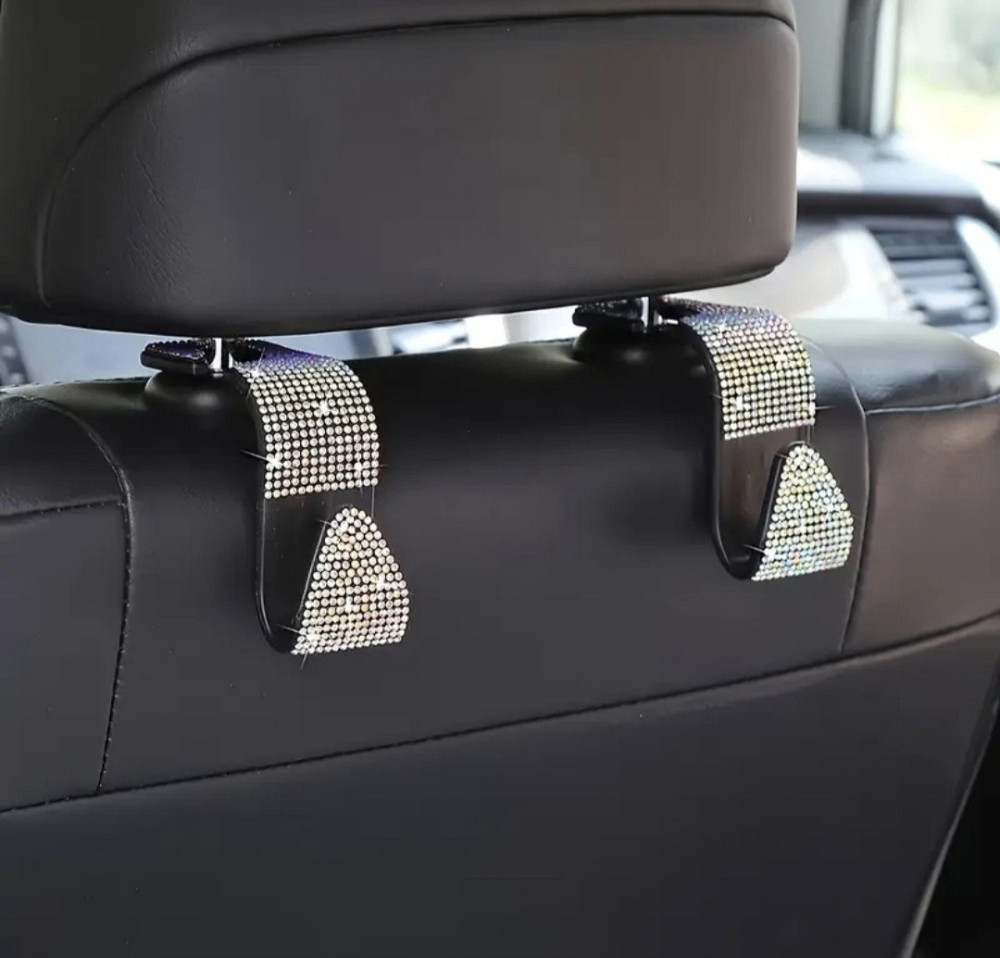 Гачки органайзери для підголовників в авто зі стразами 2 шт Сміла - фото 1