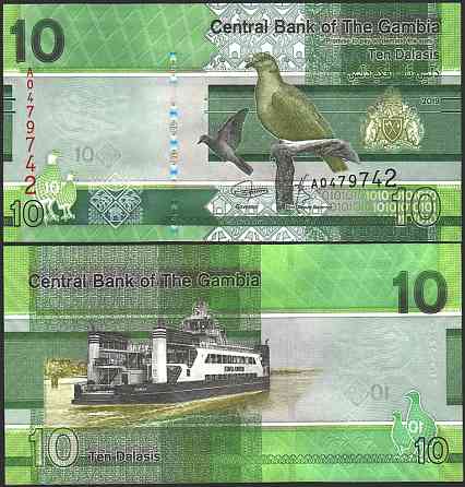 Gambia Гамбія - 10 Dalasis 2019 UNC Полтава