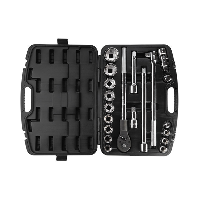 Набір інструментів, проф., 3/4", Cr-V, 20 од., головки: 19-50 мм, кейс INTERTOOL ET-6023 Київ - фото 2