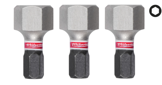 Біта SHOCKWAVE MILWAUKEE, Hex12, 25мм, (3шт) Одесса