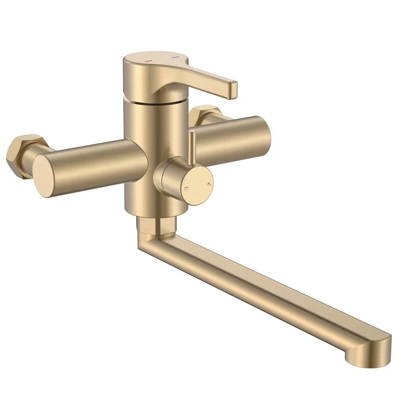 Змішувач для ванни Zerix Rex-006 (Euro) Brushed Gold з нержавіючої сталі (Колір матове золото) (ZX6119)   ( 23053 ) Харьков - изображение 1