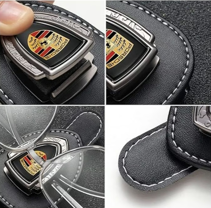 Автомобільний тримач, кліпса на сонцезахисний козирок для окулярів, карток з емблемою Porsche Луцьк - фото 2