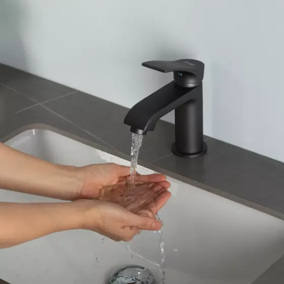 Змішувач для умивальника Frap F1075-9 графіт Київ