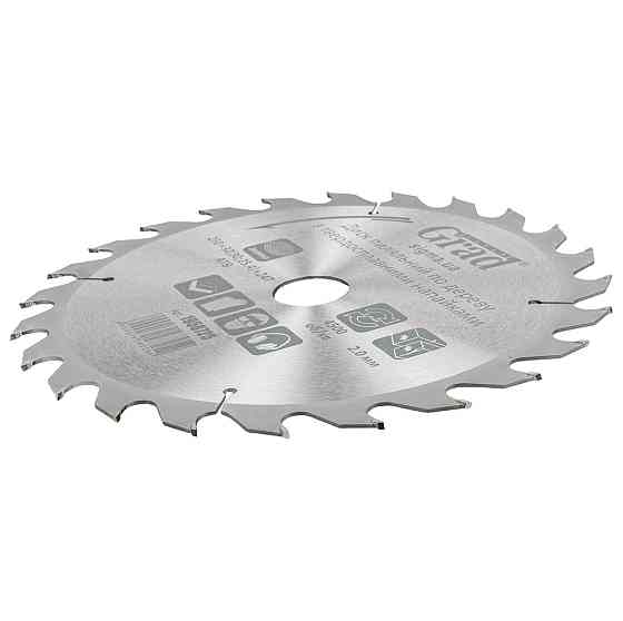 Диск пиляльний по дереву з твердосплавними напайками 250×32(30;25.4)×24T GRAD (1958725) Рівне