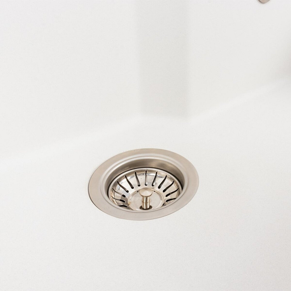 VALESO Гранітна мийка для кухні VALESO NIKA 7545 матова Білосніжний Киев - изображение 5