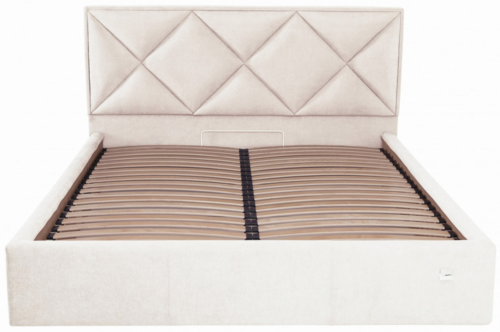 Кровать Двуспальная Leeds Comfort 180 х 200 см Мисти Milk С подъемным механизмом и нишей для белья Бежевый Днепр - изображение 18