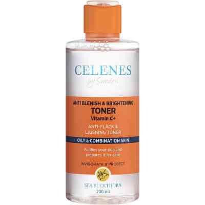 Тонік для обличчя Celenes Освітлювальний з обліпихою Для жирної та комбінованої шкіри 200 мл (7350104249588) Вінниця