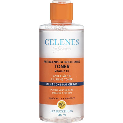 Тонік для обличчя Celenes Освітлювальний з обліпихою Для жирної та комбінованої шкіри 200 мл (7350104249588) Вінниця - фото 1