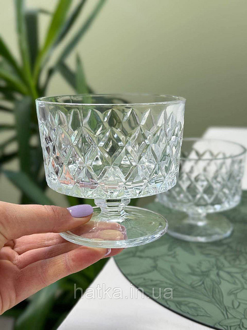 Набір келихів креманок 6 шт "Kercheh" 290 мл прозорий для дому та ресторану Київ - фото 2
