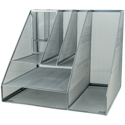 Настольный набор Axent подставка-органайзер мультифункциональная 345x290x290 мм металлическая серебристая (2127-03-A) Винница - изображение 1