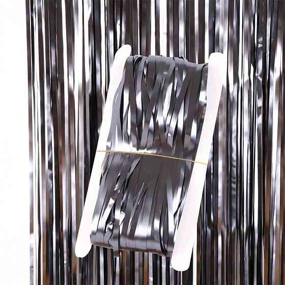 Дождик для фотозоны матовый 1 м на 1 м черный Киев