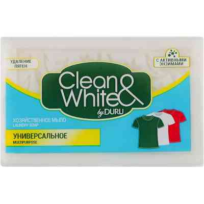 Мило для прання Duru Clean&amp;White Господарське Універсальне 2 x 120 г (8690506521875) Вінниця