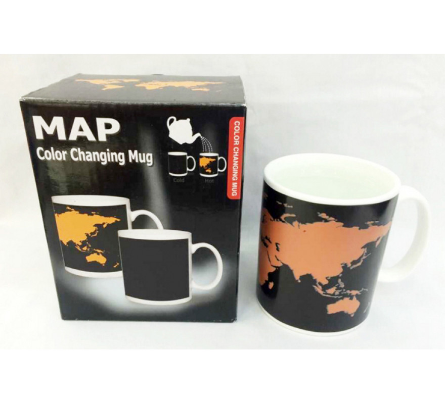 Чашка чайна хамелеон Карта світу Київ - фото 2