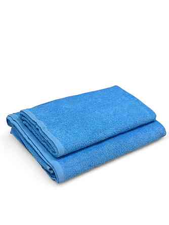 Комплект полотенец однотонных Ideal Textile 40х70+50х90+70х140 см 400 г/м2 (56860941) Блакитний Черновцы