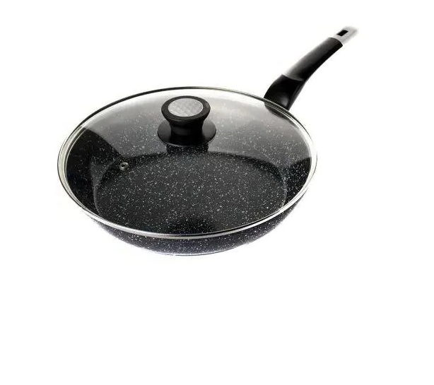 Сковорода UNIQUE UN-5143 20 см с крышкой/гранит темный Одесса - изображение 5