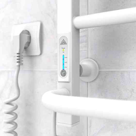 Електрична рушникосушка Laris Зебра Комфорт ЧФ8 500Х800 Е з полицею білий R3 Київ