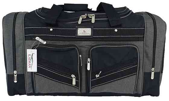 Сумка дорожня KAIMAN 70 см чорно-сіра S700402 Київ