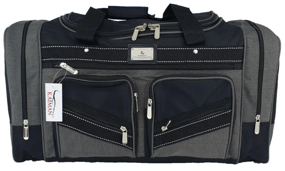 Сумка дорожня KAIMAN 70 см чорно-сіра S700402 Київ - фото 1