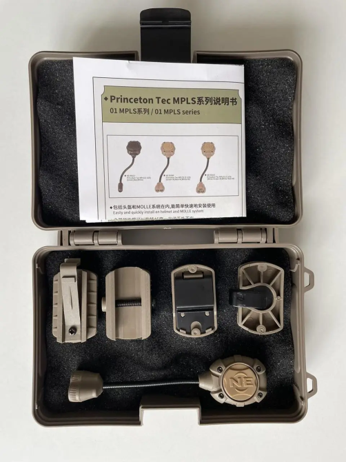 Тактический фонарь на шлем Night Evolution (белый + красный + ИК свет) Койот Винница - изображение 6