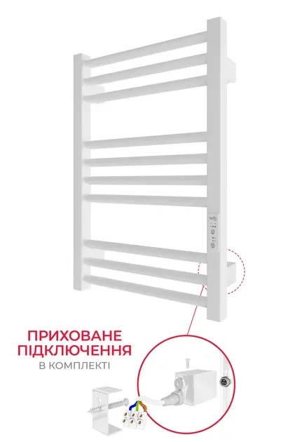 Електрична рушникосушка HF Derby 570х430 TR K біла матова Київ - фото 2