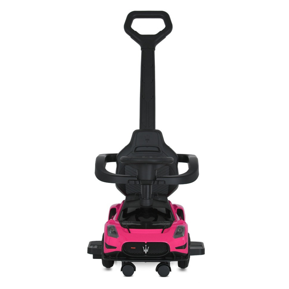 Дитяча каталка-толокар 2 в 1 M 5106-8 рожевий, з батьківською ручкою Вінниця - фото 5