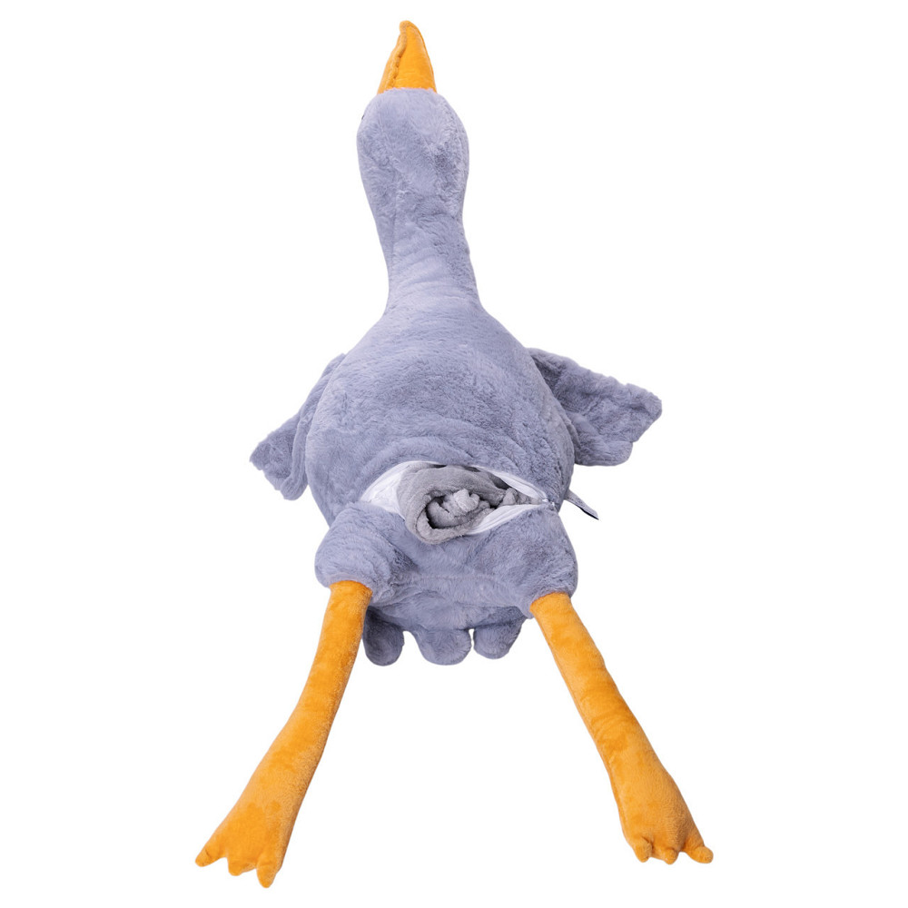 Гусь-обнимусь: мягкая игрушка-подушка с пледом серый Киев - изображение 2