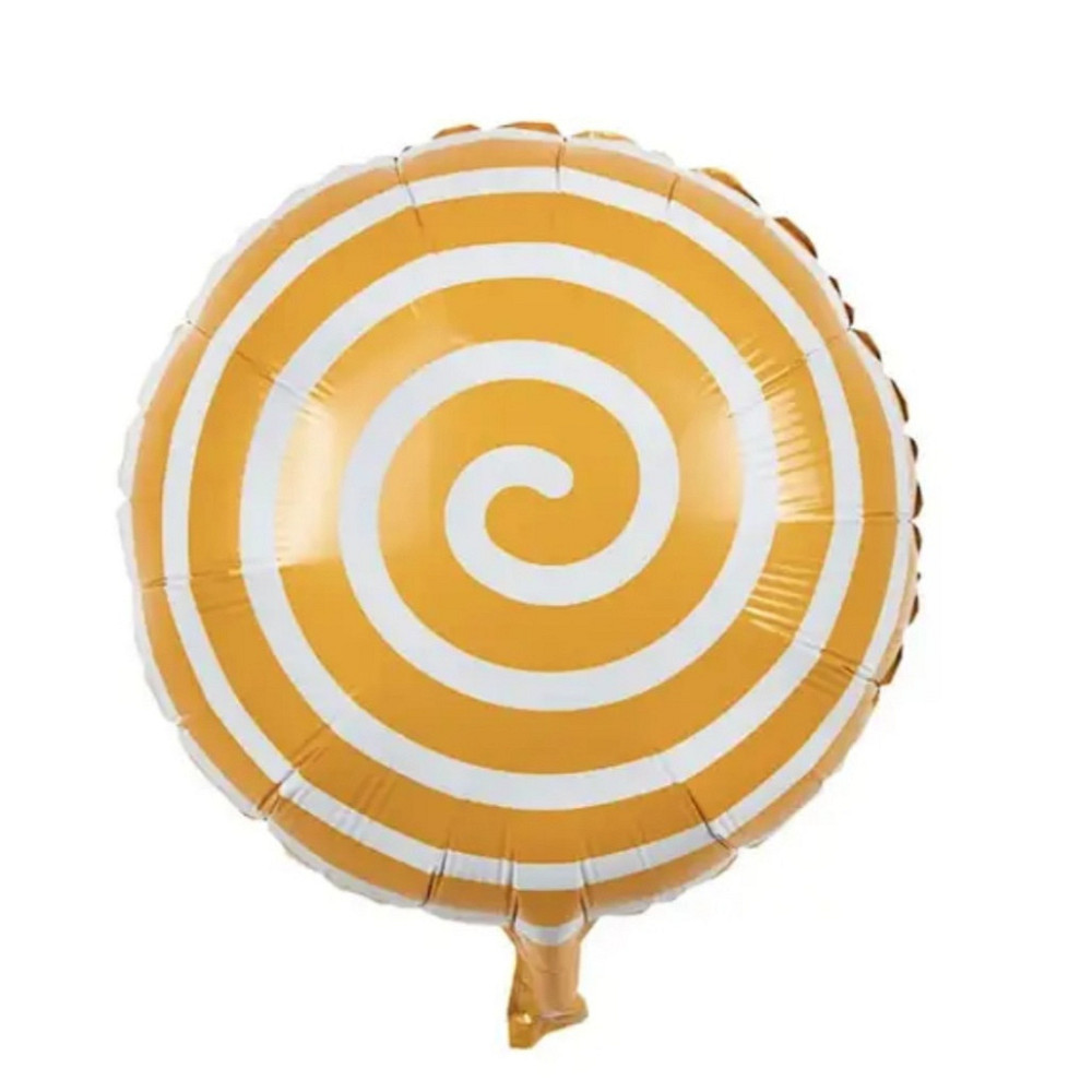 Фольгована куля льодяник жовтогарячий 18' 45 см Київ - фото 1