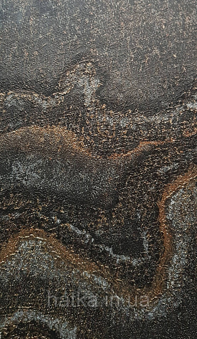 Шпалери вінілові на флізеліні AS creation Della Natura 1.06Х10 абстракція хвилі чорні сірі із золотом Київ - фото 3