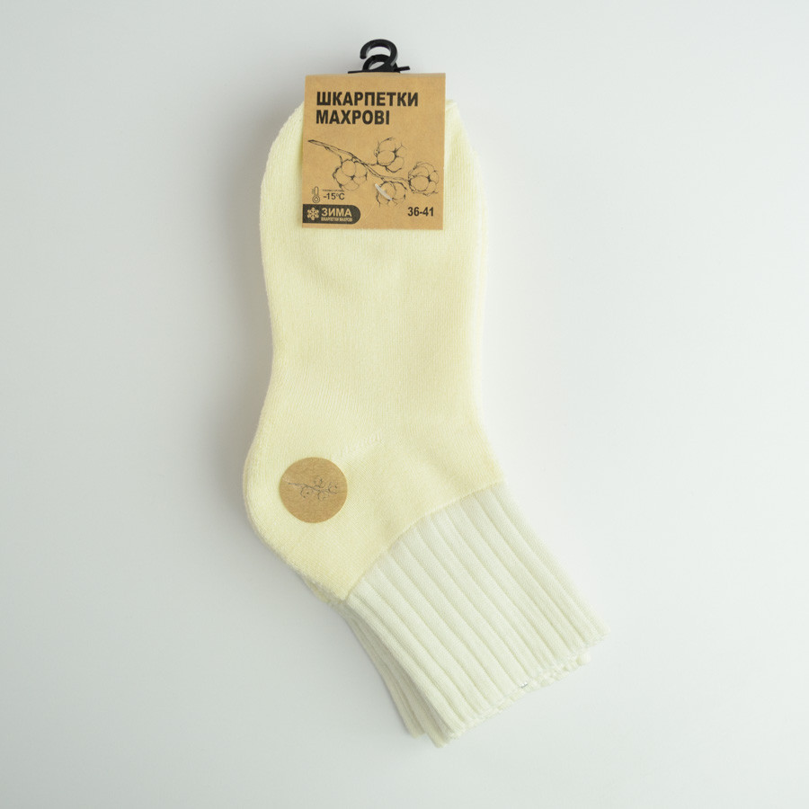 Теплые носки женские классические с широкой резинкой однотонные GM Textile Высокие 36-41 Коричневый Сумы - изображение 4