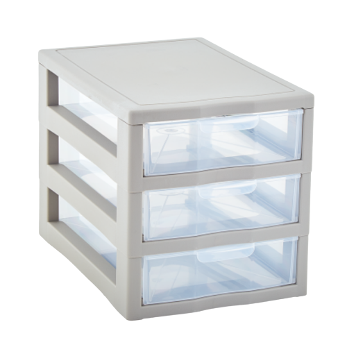 Органайзер універсальний на 3 шухляди какао/прозорий Алеана Житомир - фото 1